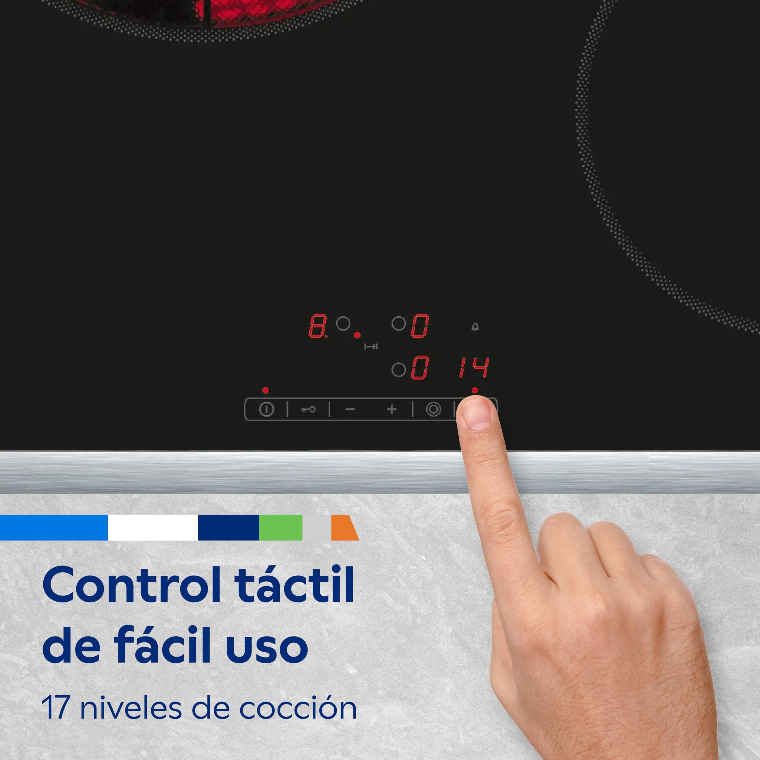Balay - Placa vitrocerámica, 60 cm, Control Deslizante 17 niveles, Función memoria, 3 zonas, táctil, 3EB715XR — view 4