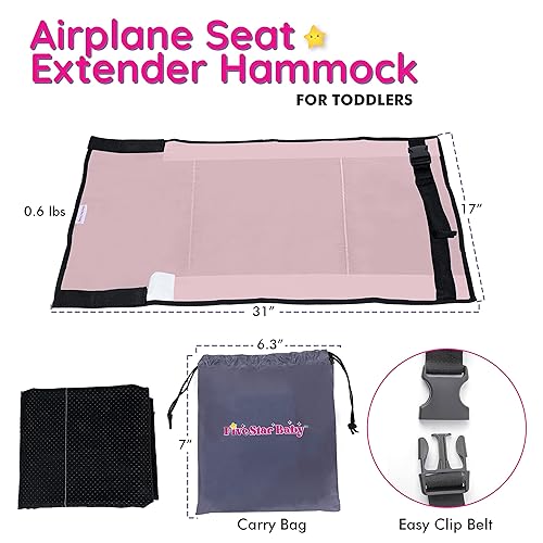 Miniatura 11 de Cama de avión para niños pequeños, lo último en artículos esenciales de viaje en avión para niños Extensor de asiento de avión para niños Cama