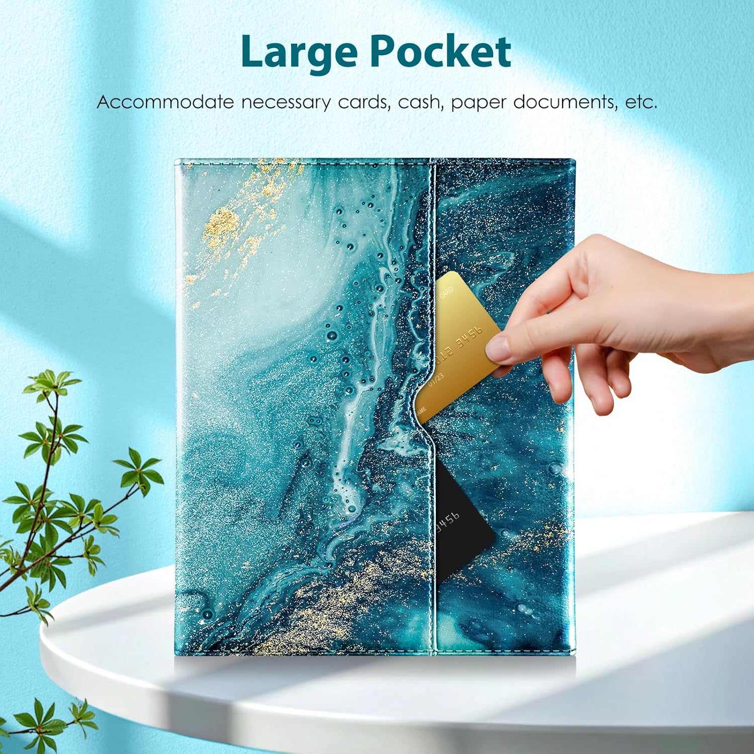 DTTO for iPad 11th (A16)/ 10th Generation Case with Keyboard (2025/2022), 7 Colors Backlit Wireless Detachable Keyboard Leather Folio Cover with Pencil Holder & Pocket, Sandy Wave