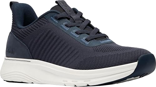 Clarks Men's Motion Trek LT Sneaker, Navy Knit, 8.5