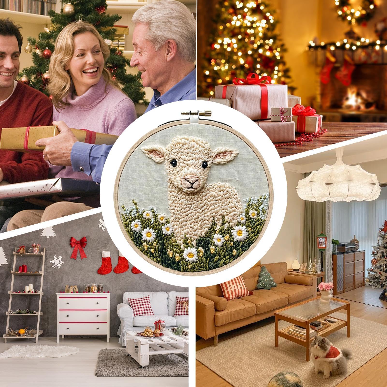 Generisch Kit De Broderie Punch - Motif Mouton - Kit De Broderie Punch