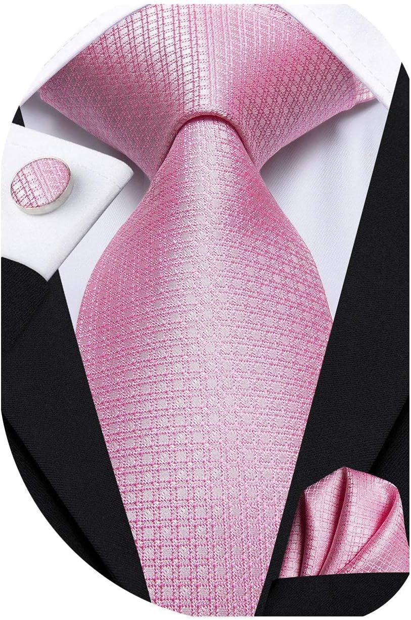 Mens Paisley Striped Tie WOVEN Necktie for Men and Handkerchief Cufflinks Set Wedding Formal Business