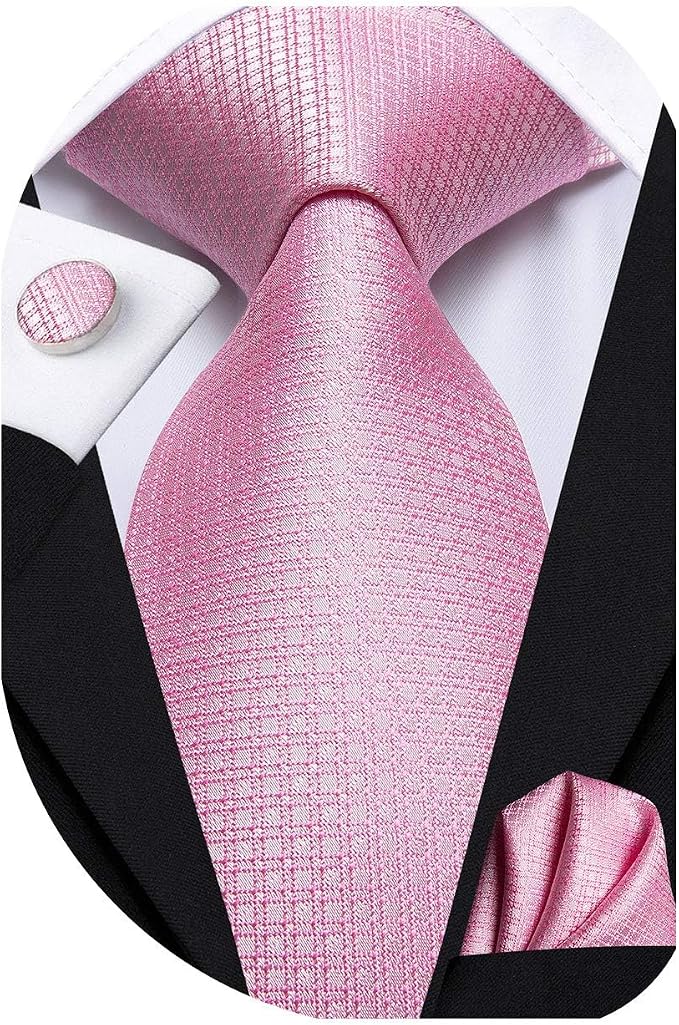 Dubulle Mens Tie Sets Woven Paisley Stripes Neckties Pocket Square Cufflinks