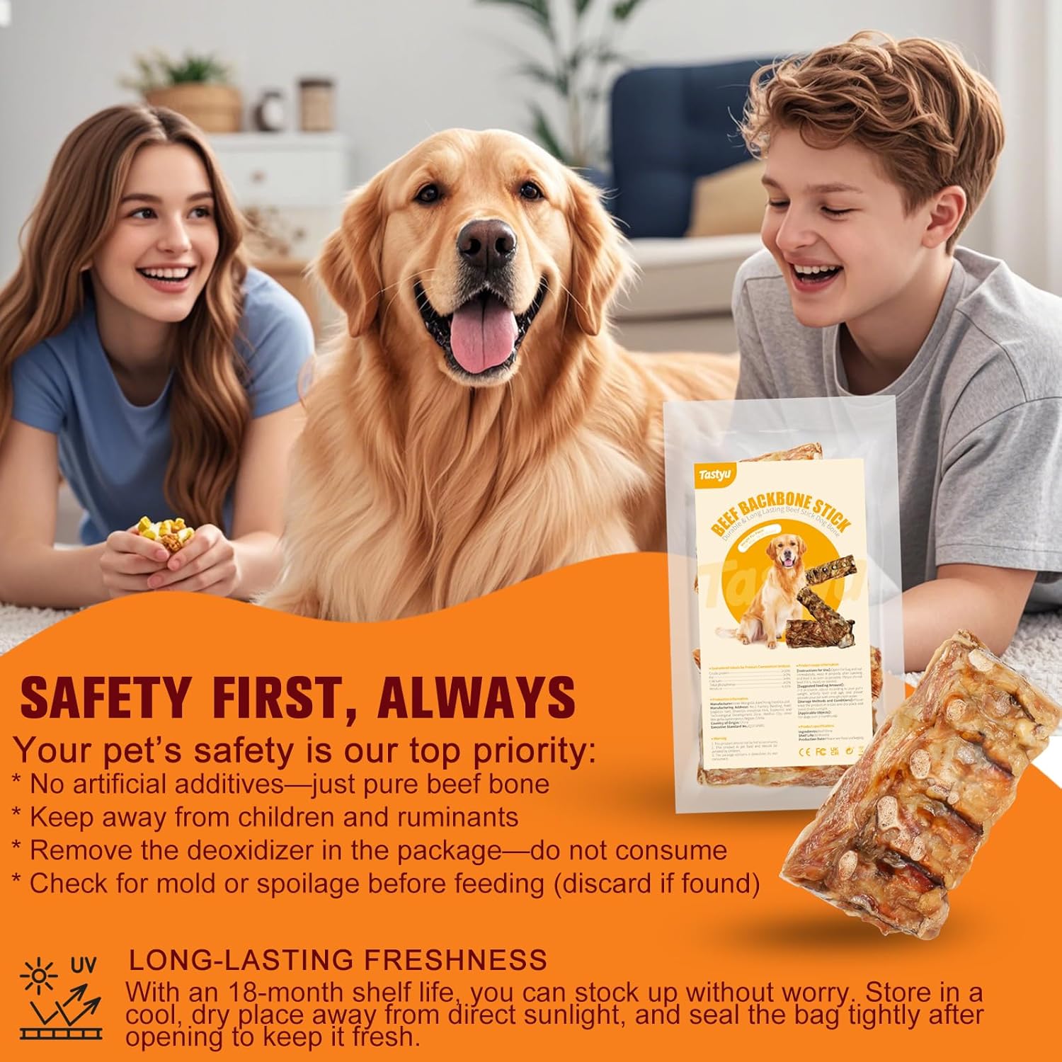 Pets Dog Treats & Rawhide Bones - Pet Chews Sticks for Large, Medium & Small Breeds - Long Lasting Chewers Snacks – Puppy Treats