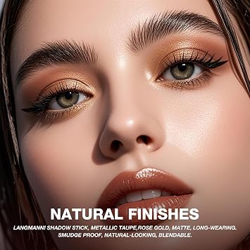 LANGMANNI 8 Color Waterproof Dual-Ended Eyeshadow Stick Set, Eye Makeup #A