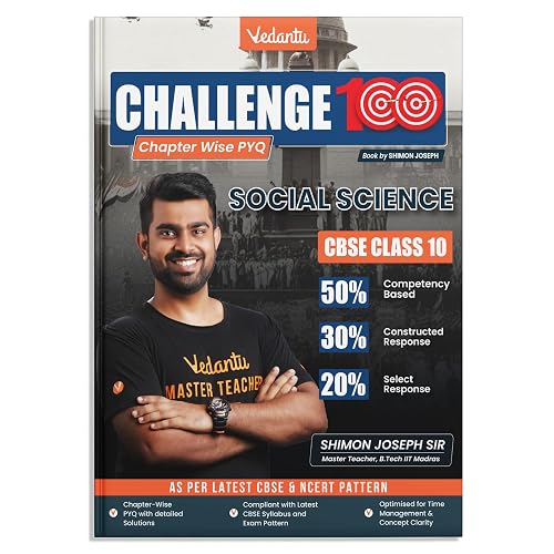 Vedantu Challenge 100 Social Science for CBSE Class 10 Board Exams 2026 | Chapter-Wise PYQs, MCQs, Case-Based, Map & Image-Integrated Questions | As ... Board Exam Practice | By Shimon Joseph Sir