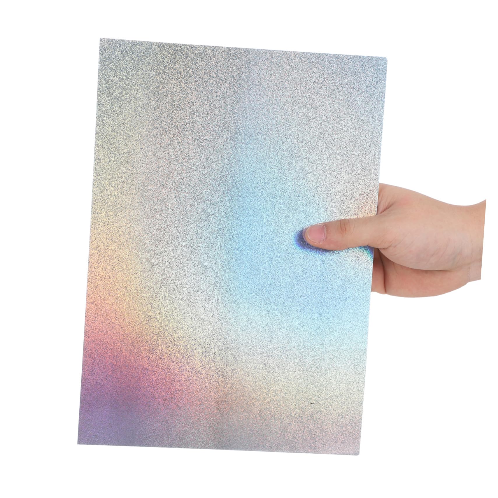 NUOBESTY 50pezzi Cartoncino Olografico Lucido Carta Glitterata Iridescente Cartoncino Specchio Spessore per Scrapbooking Fotografico Bricolage Inserti Imballaggio Spedizione Carta Origami