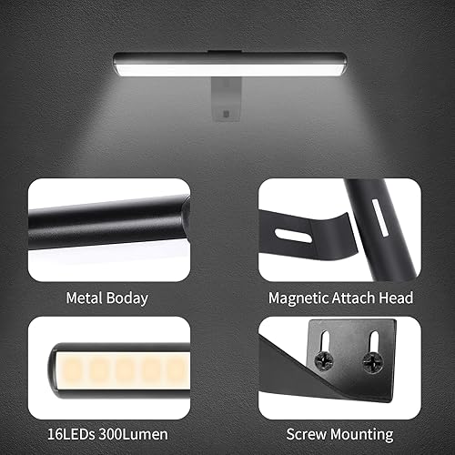 Miniatura 7 de ZOCALOK Luz de imagen funciona con pilas, luces de imagen para pared, luz de imagen inalámbrica con 2 controles remotos, luz de imagen para pinturas