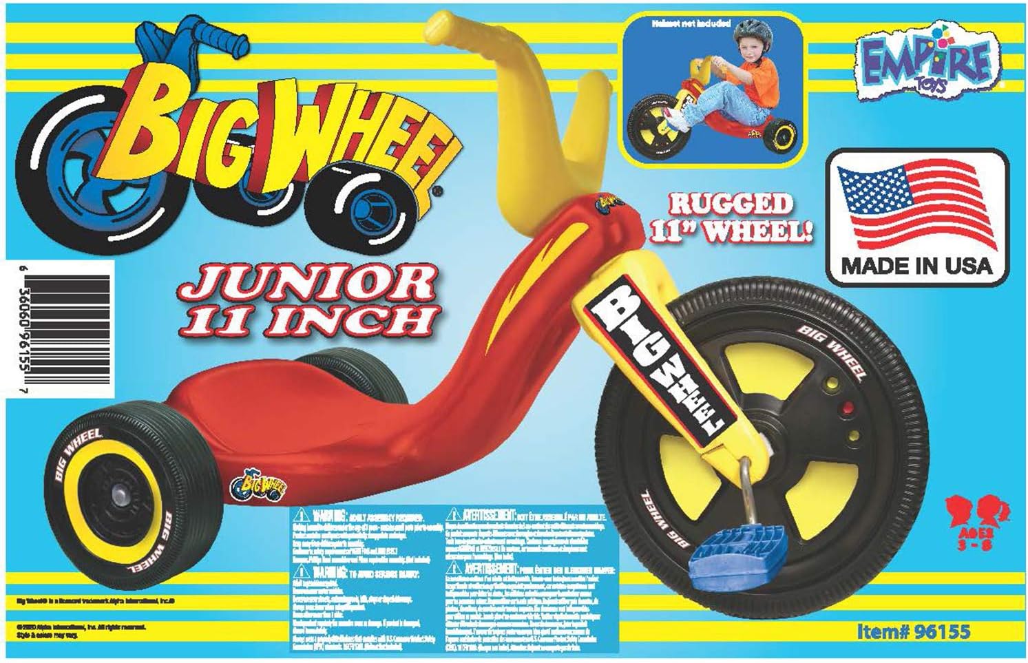The Original Big Wheel Junior Tricycle Mid-Size Boys 11 Ride-On