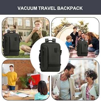 Travel Vacuum Backpack - Compression Storage Bag Backpack, Waterproof Vacpack Backpack | Large Capacity Compression Backpack with Pump Travel Vacuum Backpack for Men Women Airplane Flight