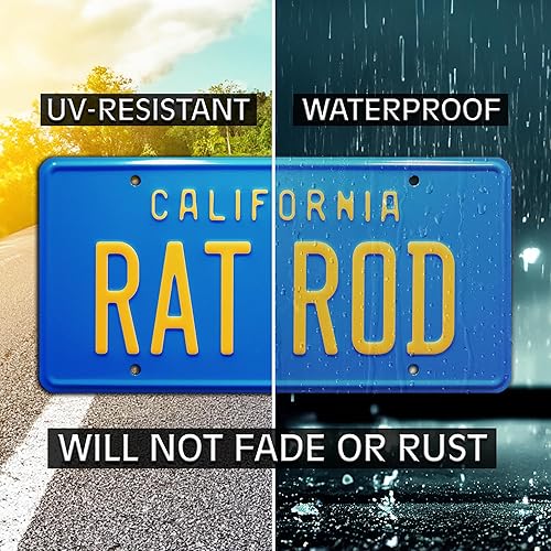 Miniatura 4 de California Vintage  Varilla de rata  Placa de matrícula estampada de metal