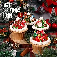 Vista 5 de Gránulos de decoración de glaseado de Navidad, 4.23 onzas, hombre de jengibre, pastel de Papá Noel, mezcla para galletas navideñas, caramelos