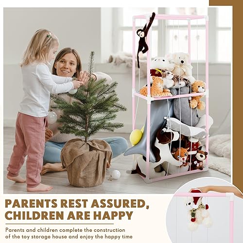 Miniatura 7 de Organizador de almacenamiento de animales de peluche, organizador de almacenamiento grande para animales de peluche, almacenamiento de juguetes de