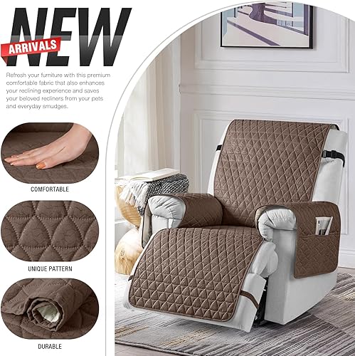 Miniatura 6 de TAOCOCO Funda reclinable 100 % impermeable, con gránulo antideslizante, fundas para sillas reclinables con banda elástica, fundas para sillas