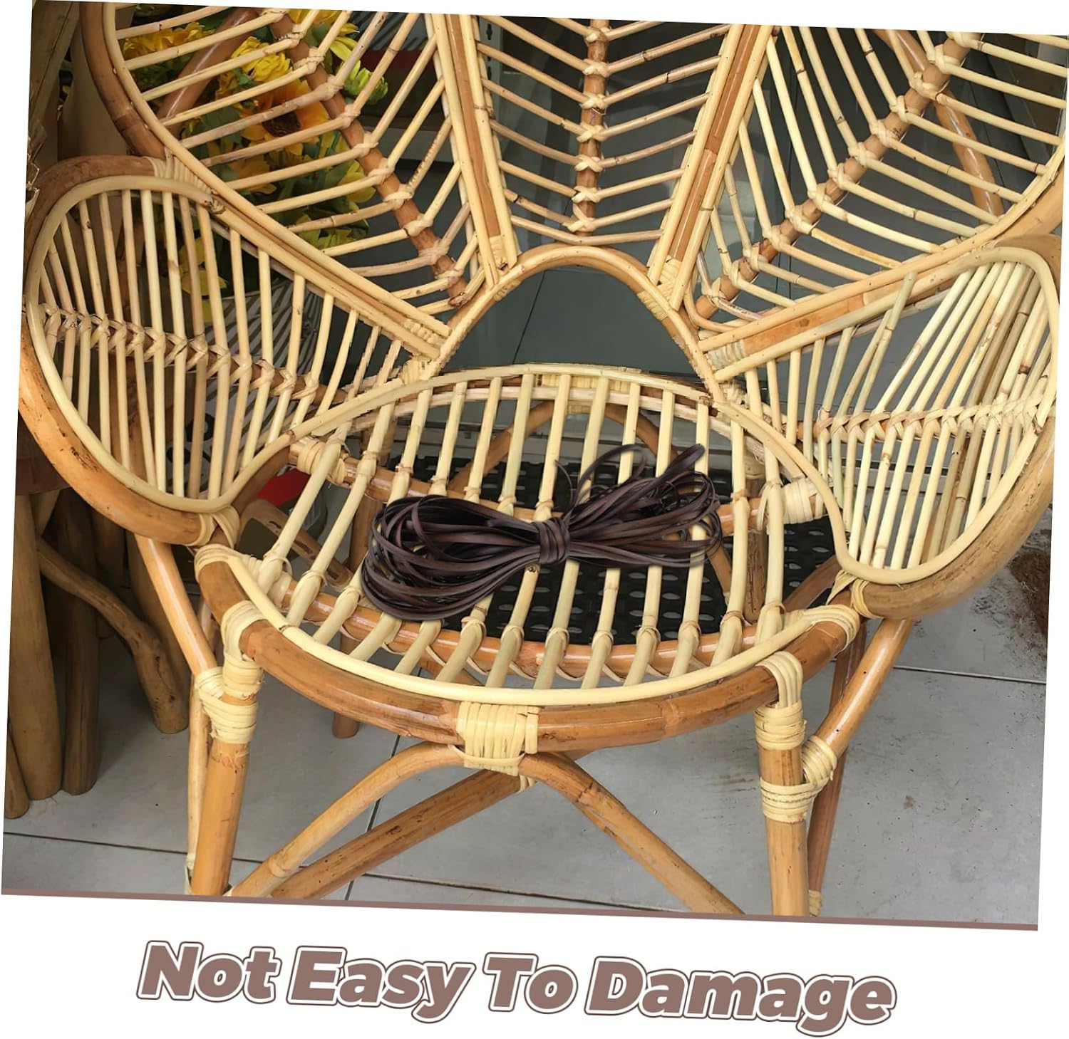 Plastic Rattan Basket Weaving Kit for Furniture Repairs, 1 Roll Coffee