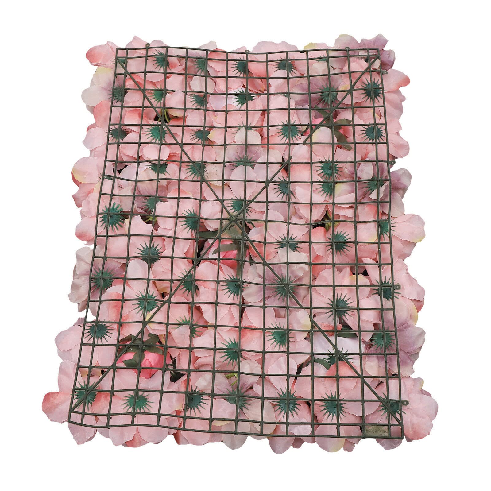 12 Stück Blumenwandpaneel Kunstrosen Künstliche Blume Blumenhintergrund, Blumenwandhintergrund für Party Hochzeit Brautdusche Babyparty Weihnachten Heimdekoration, 60 X 40cm (Schaumig Rosa)