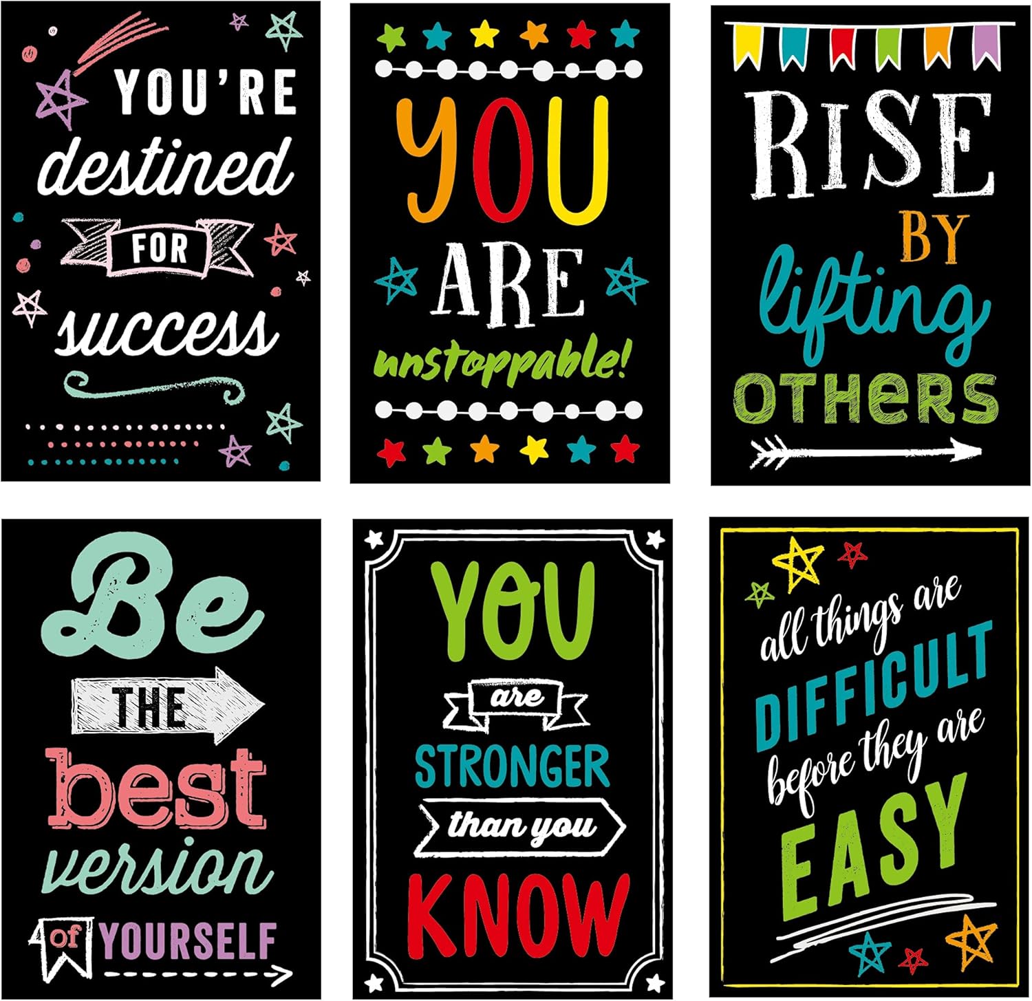 Iconikal Motivational Encouraging Inspirational Postcards, 4 x 6-Inch, 75-Count : Office Products