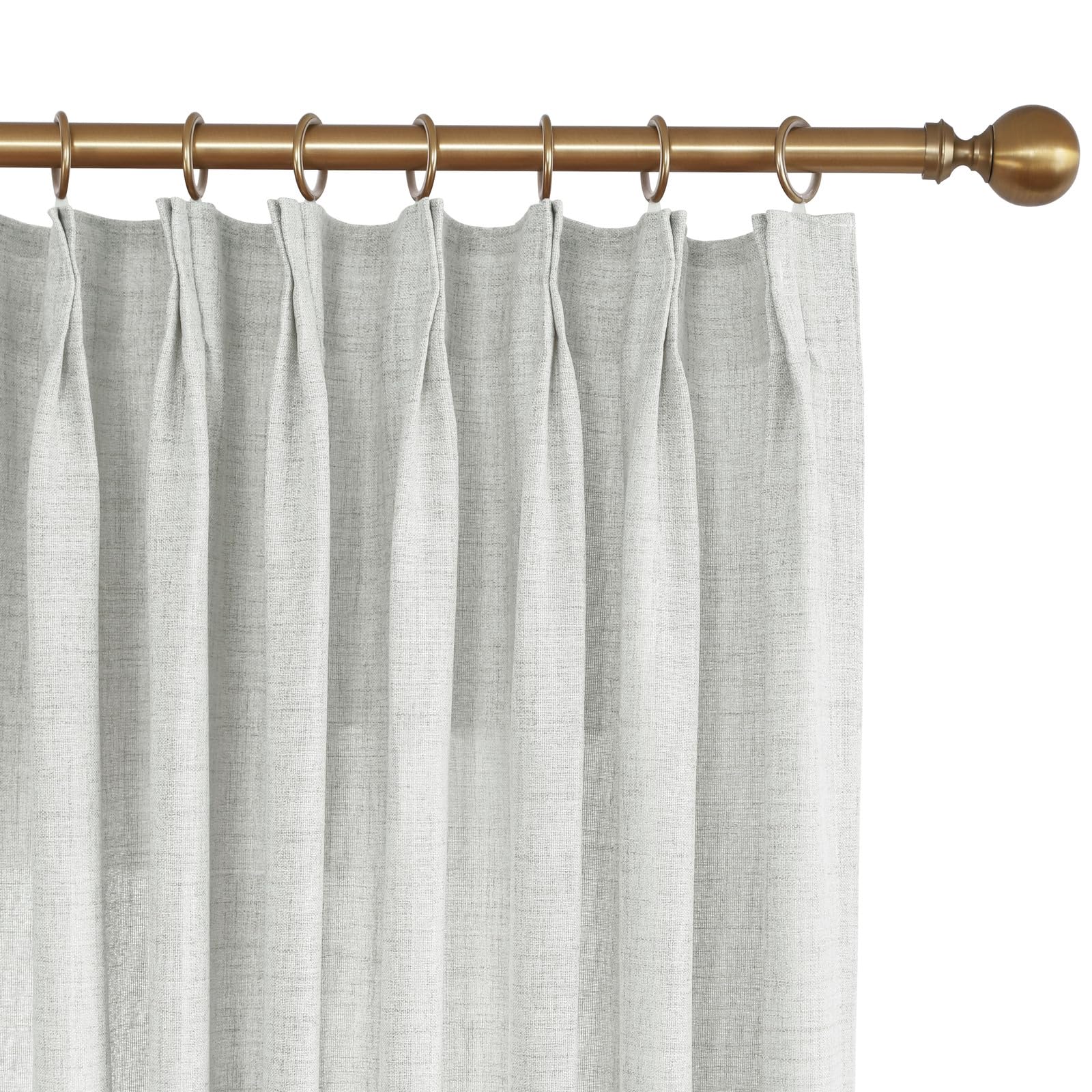 Lniane plisowane zasłony filtrujące światło do salonu i sypialni, nowoczesny styl wiejski, neutralny kolor, 1 panel (102 x 233 cm) - elegancka dekoracja okienna