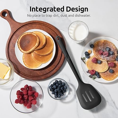 Miniatura 9 de U-Taste - Espátula de cocina de silicona de 13.6 pulgadas de ancho, 3.85 pulgadas de ancho, libre de BPA, flexible, de goma fina, para huevos,