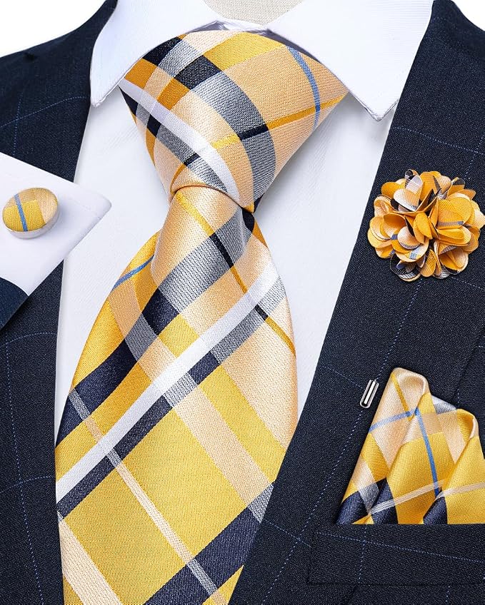 Set corbata y alfiler DiBanGu para hombre miniatura 3