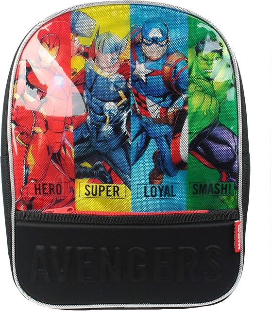 Marvel Avengers Wally Official School Bag for Boys Girls Adults Travel Rucksack Kids Backpack Captain America Thor Iron Man Hulk