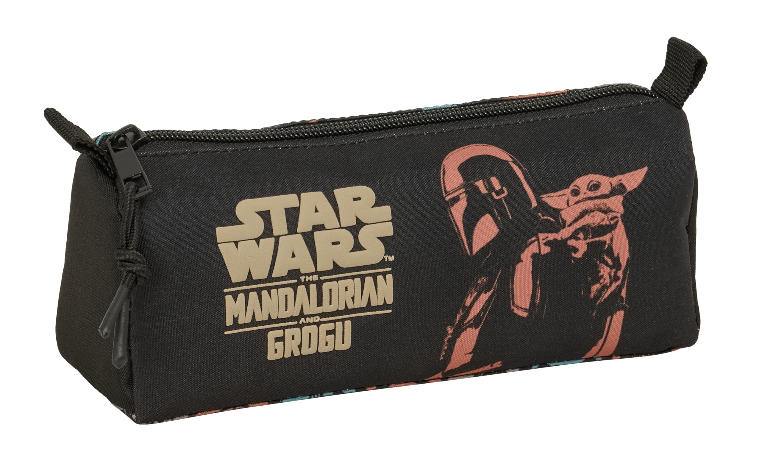 MANDALORIAN & GROGU – Pencil Case with Zip and Compartment, Children's Pencil Case, Ideal for School Age Children, Comfortable and Versatile, Quality and Resistance, 21 x 7 x 8 cm