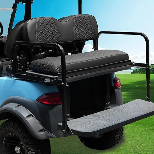 Miniatura 6 de 10L0L Fundas de asiento trasero para carrito de golf, impermeable y resistente al sol, funda de asiento de vinilo de cuero para Club Car DSPrecedent