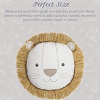 Vista 3 de MON AMI Leopold Lion Almohada Decorativa – 14" Almohada de Peluche de Animal de Peluche para Abrazar, Cojín Decorativo para Guardería Infantil