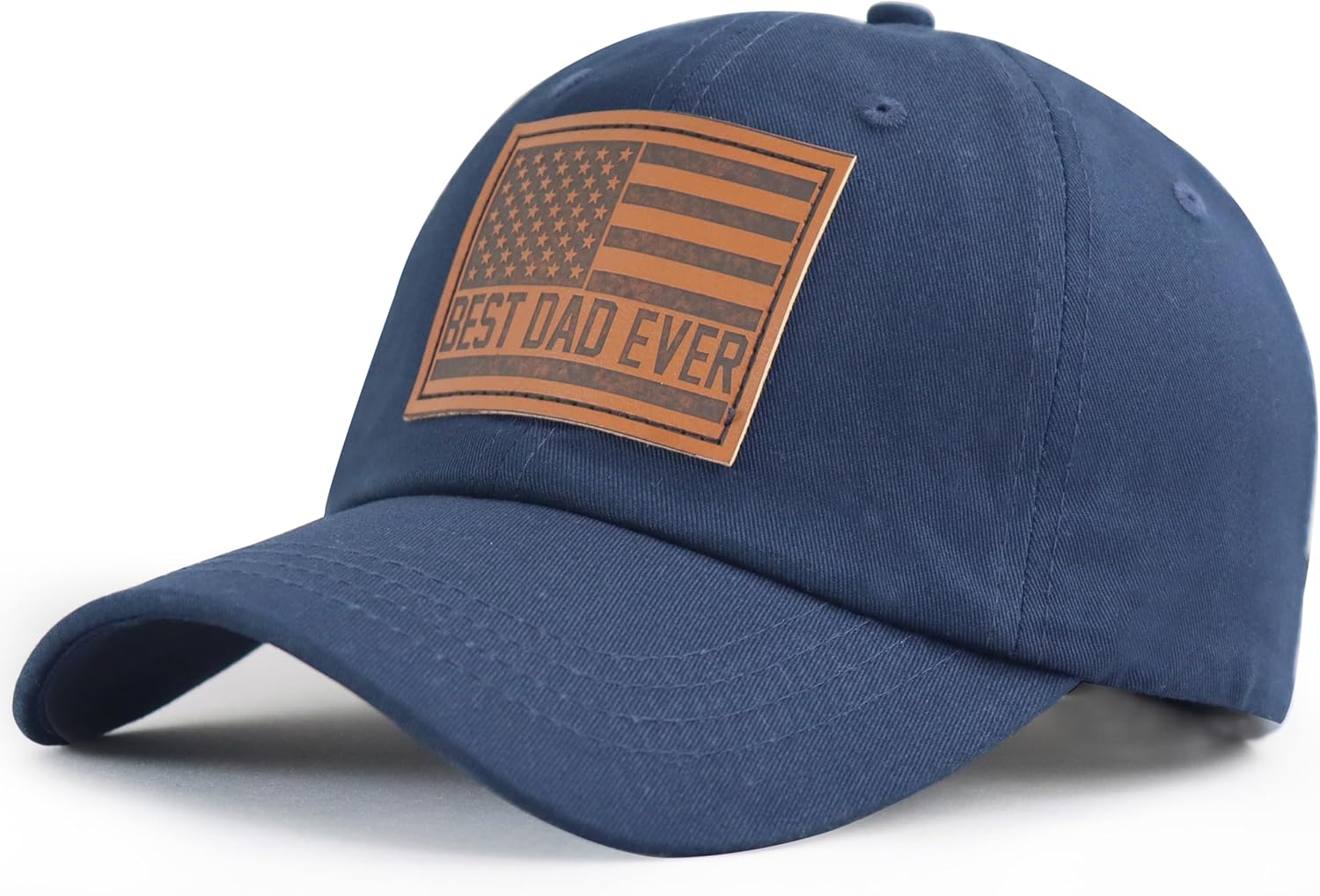 Best Dad Ever American Flag Hat,Adjustable Cotton Embroidered Fathers Day Birthday Gifts for Papa Baseball Cap - Image 2