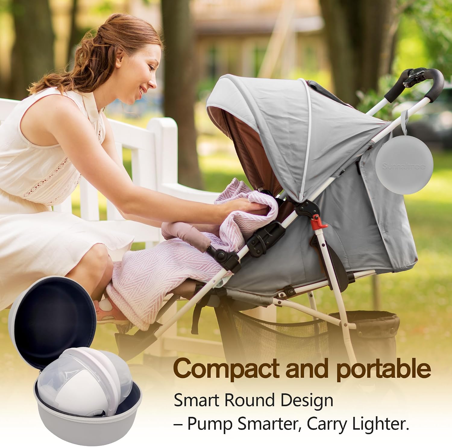 Wearable Breast Pump,Hands Free Breast Pump with Storage Bag,Portable Electric Breastpump for Breastfeeding with 4 Modes,9 Levels,LCD Display,Painless Low Noise Touch Screen
