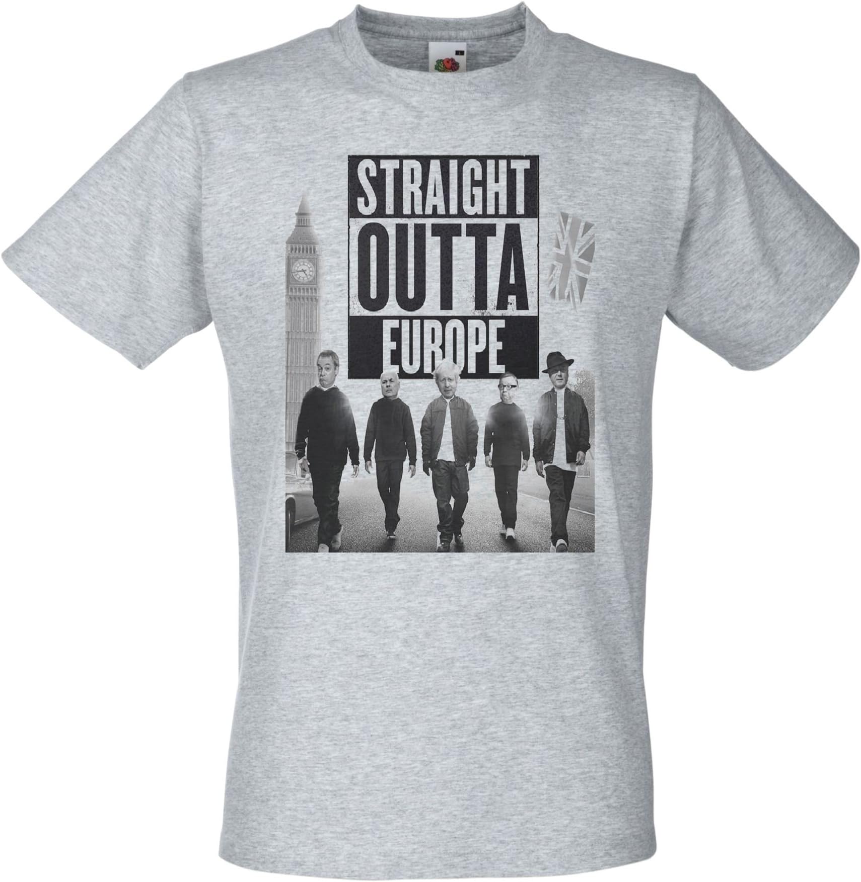 Unisex Straight Outta Europe T Shirt Funny EU Brexit UK Politics T-Shirt