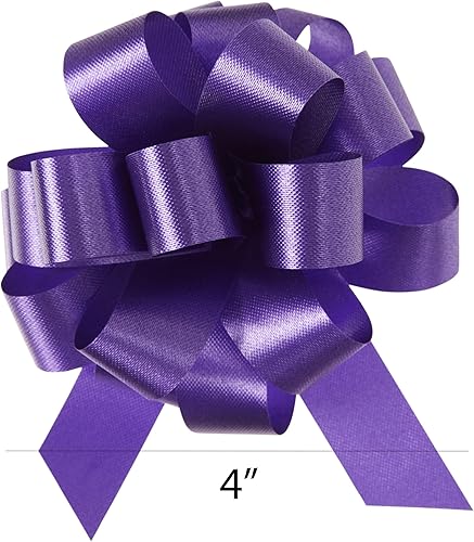 Miniatura 3 de Berwick The Perfect - Cinta para tirar de lazo, tamaño acabado de 4 pulgadas con 18 bucles, morado, 50 piezas