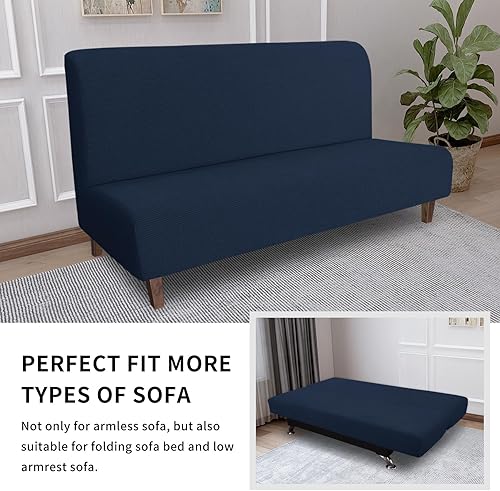 Vista 10 de Easy-Going Funda 100% impermeable para futón, con impermeabilidad doble para futón, funda de sofá jacquard elástica, protector de muebles a prueba