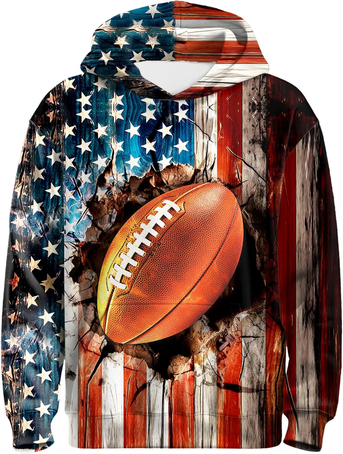 Acoweno Boys Girls 3D Graphic Hoodies, Unisex Kids Hooded Sweatshirt with Pocket, Long Sleeve Hoodies for Teens