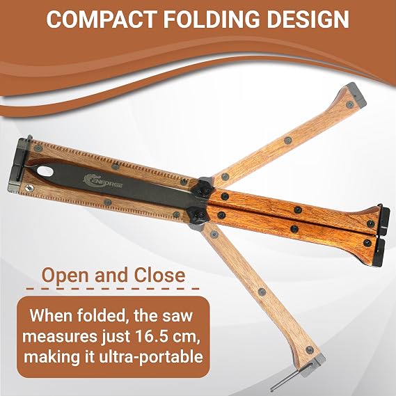 Japanese Folding Saw, 12 Inch with Double Edges (6 Inch Blade), 10/12 TPI, SK5 Material, Carpenter Saw, Folding HandSaw for Wood Cutting