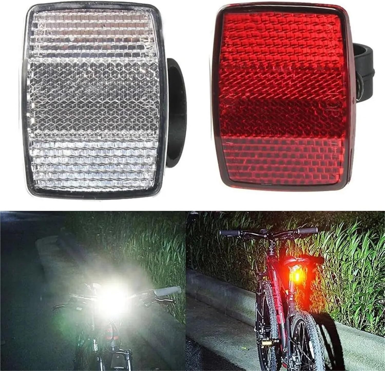 Bicycle Reflectors 30 PCS Mountain Handlebar Reflector Bike Warning Light for Bike