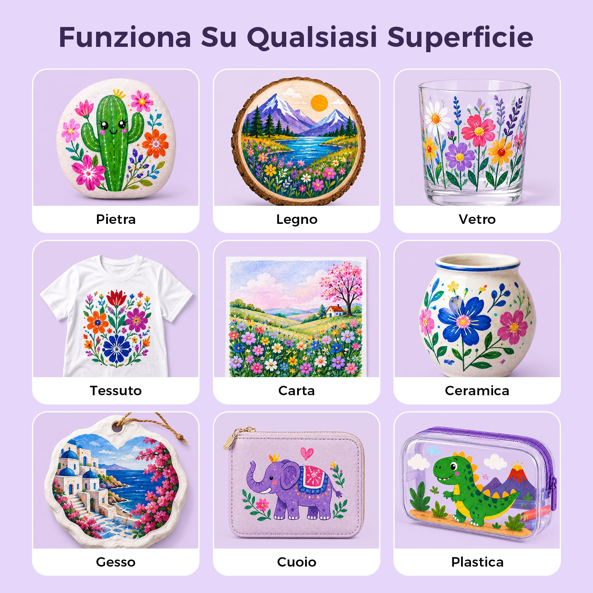 Tongfushop 120 Pennarelli Acrilici, Acrylic Marker Pennello con Flusso Auto-Regolato, Impermeabili ad Asciugatura Rapida per Decorare Sassi, Legno, Ceramica e Vetro | Ideale per Adulti e Fai da Te