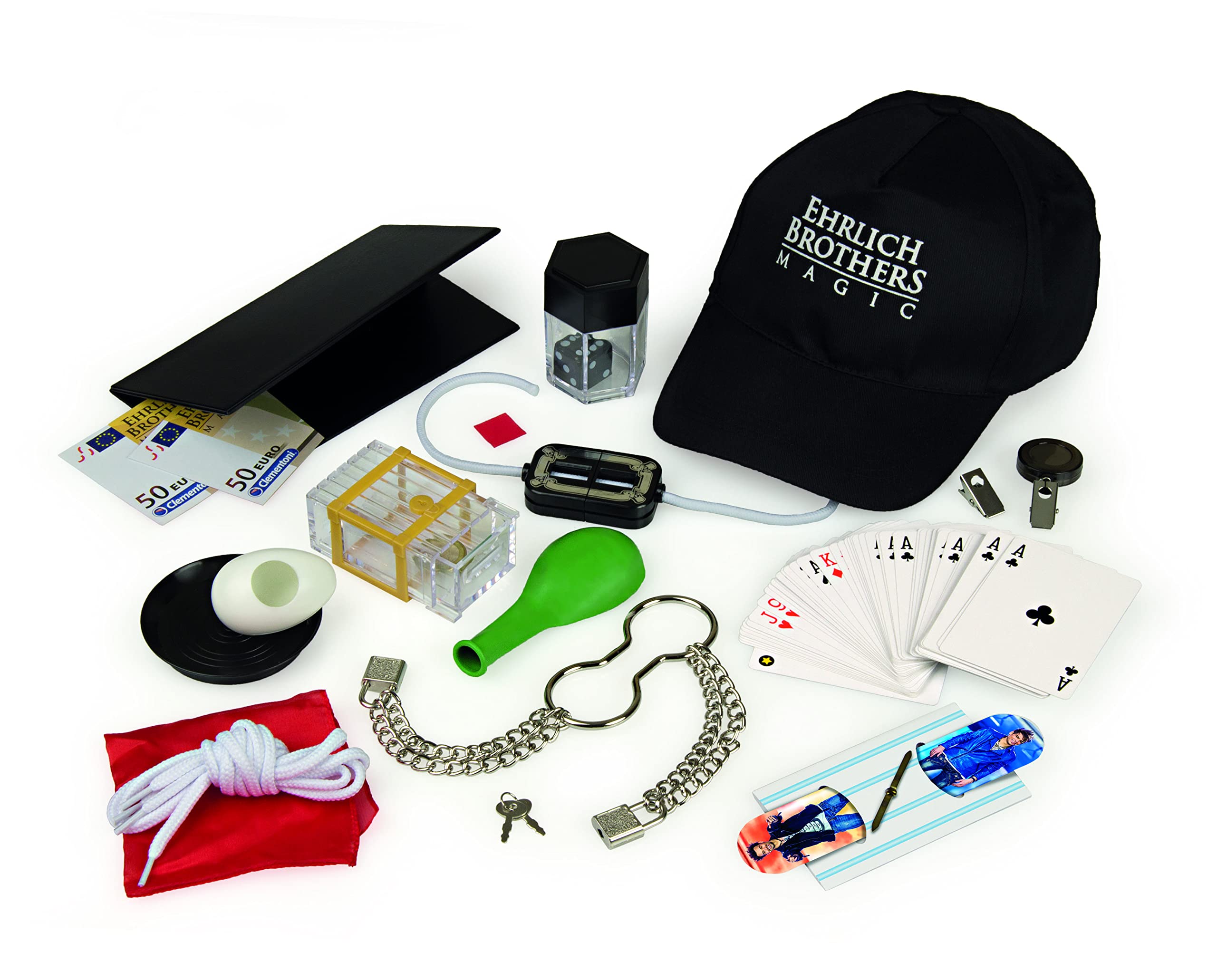Clementoni 59299 Ehrlich Brothers Street Magic, Zauberkasten, magisches Equipment für 40 verblüffende Zaubertricks & 59182 Ehrlich Brothers Mental Magic, Zauberkasten