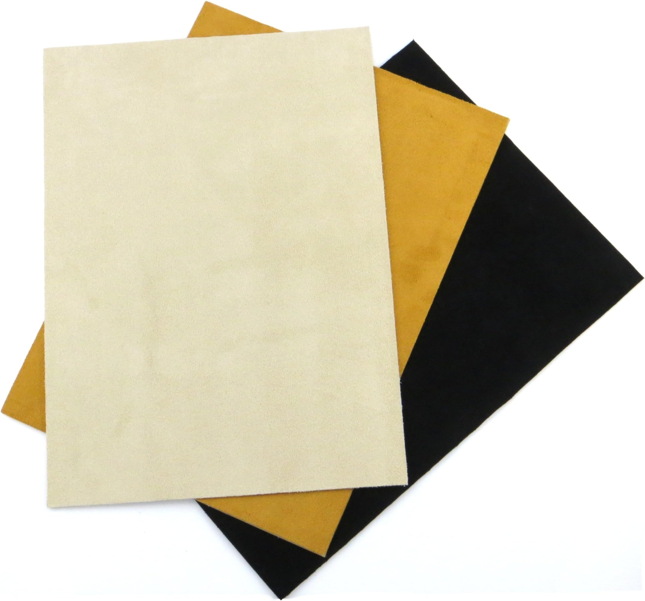 Premium Quality Suede Sheets 8.5"x12" with Super-Strong self-Adhesive Backing. Ideal for Making Peel-and-Stick (self-Stick, Stick-on) Soles for Dance Shoes, [SUEDE-DIY-3pk-allcol].