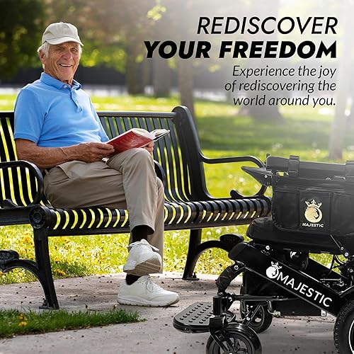 Miniatura 2 de Majestic IQ-8000 - Sillas de ruedas eléctricas para adultos, plegable, ligera, eléctrica IQ8000 NR Plus