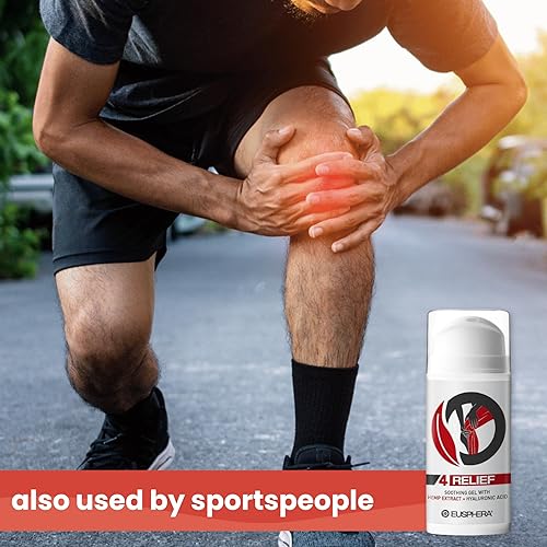 Miniatura 6 de EUSPHERA - 4RELIEF - Crema de cáñamo muscular y articular con ácido hialurónico, alcanfor - Gel de absorción rápida 100% natural con cáñamo