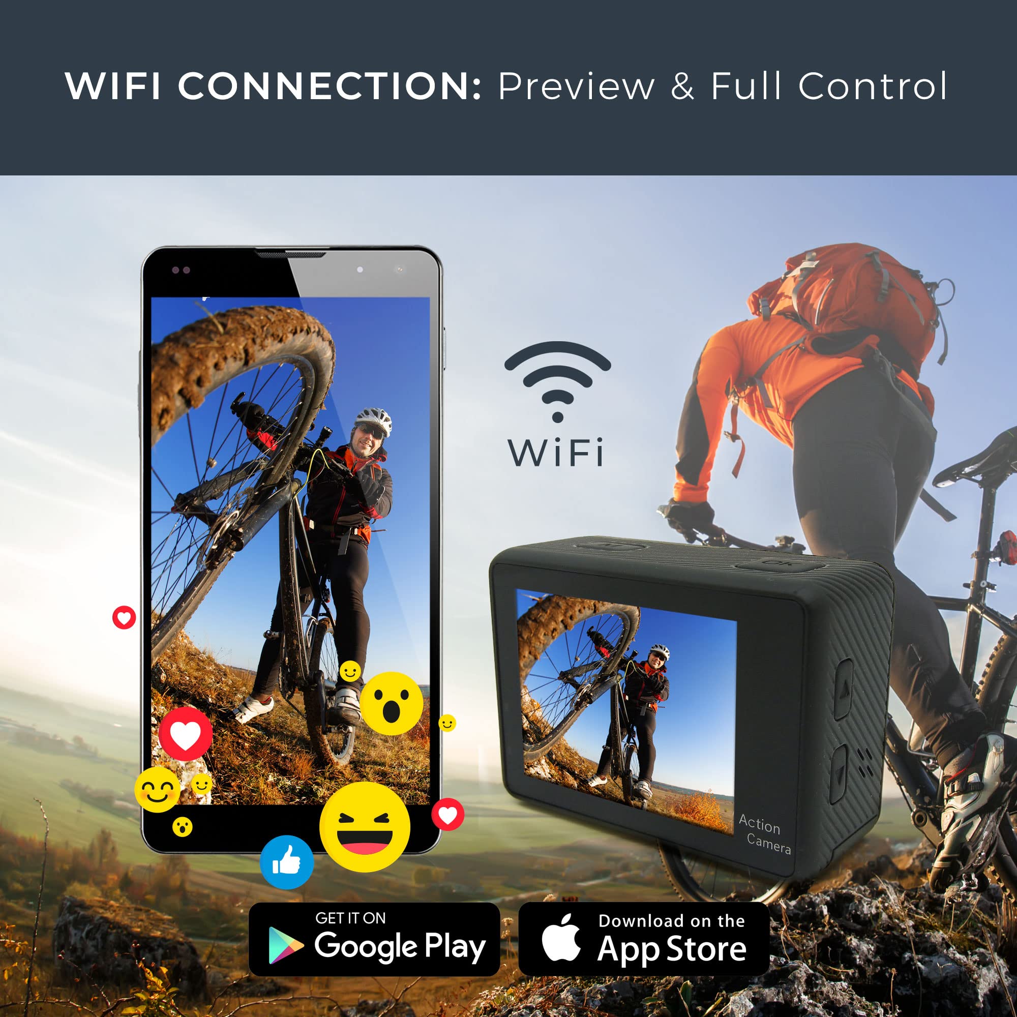 Easypix GoXtreme Vision Duo - 4K Ultra HD Real. Resolución de vídeo: 4k @60/30, 2,7k @30, 1080p @60/30, 720p @120/60