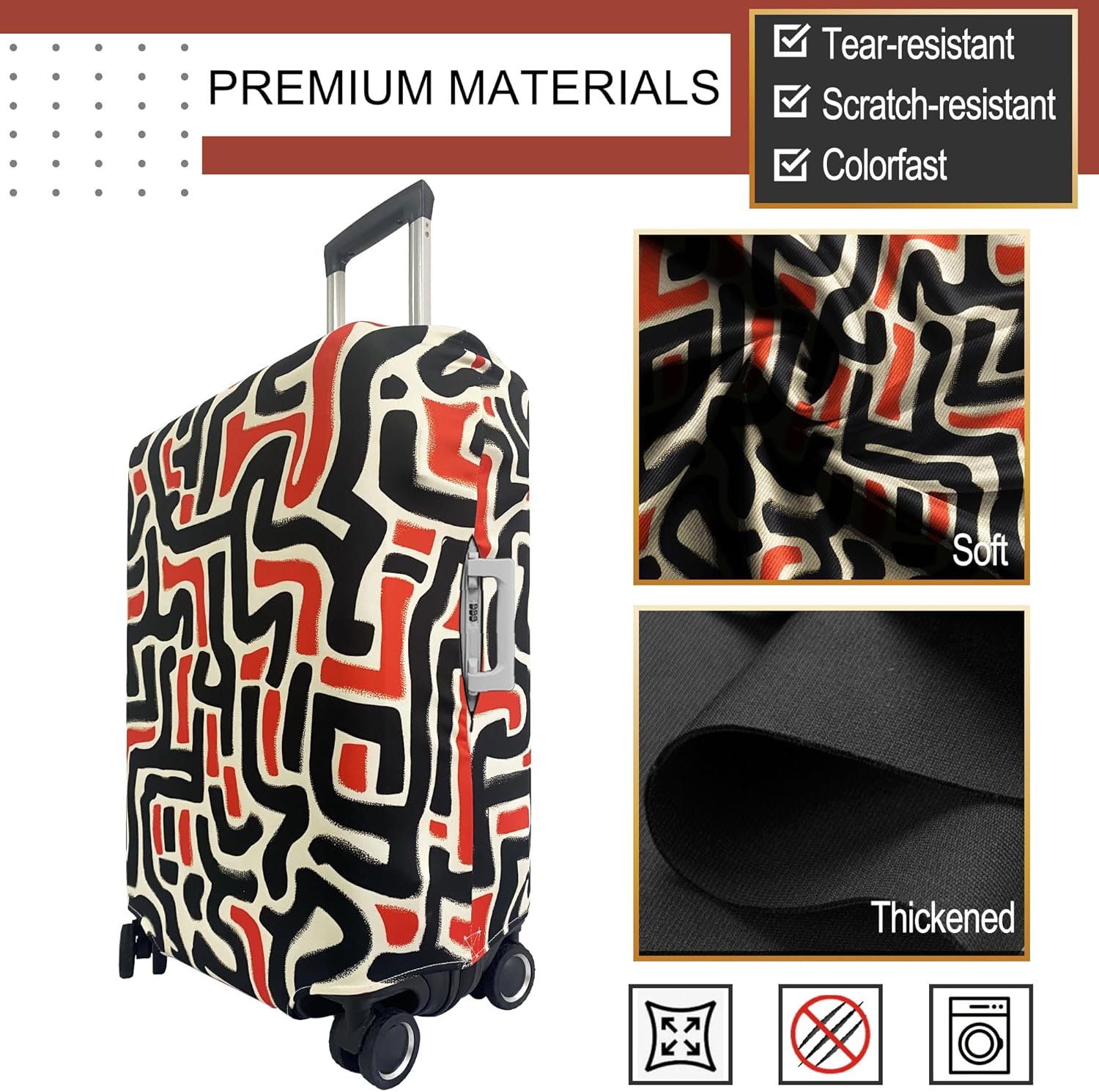 Luggage Covers For Suitcase Tsa Approved,Suitcase Cover Protector Fit 22-24 Inch,Washable Elastic Stretchy Anti-scratch Luggage Sleeve