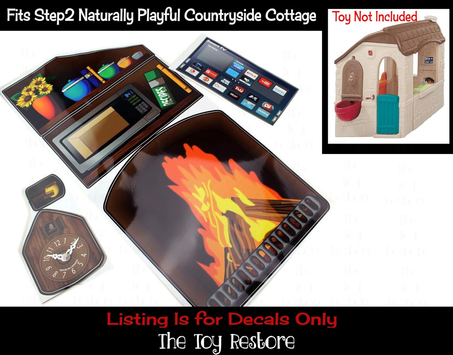 Toy Restore Replacement Decals Fits Step2 Naturaly Playful Countryside Cottage
