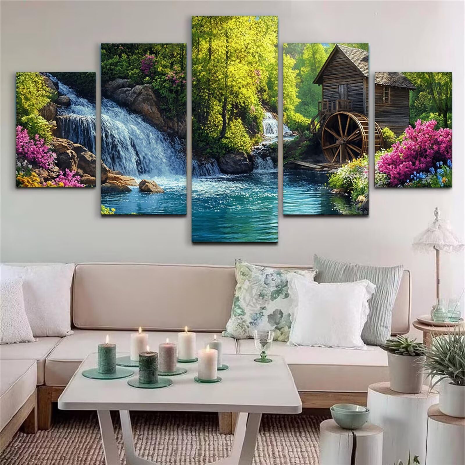 Krajobraz, sztuka diamentowa, 5D, strumień, 5 sztuk, DIY, kryształowe zestawy artystyczne, dla dorosłych, pełne kwadratowe wiertło, kamienie szlachetne, sztuka i rękodzieło, zestaw mozaikowy do