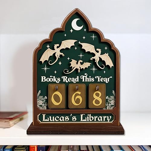 Miniatura 8 de Letrero Personalizado de Libros Leídos, Contador de Libros Leídos Este Año, Decoración de Biblioteca, Letrero de Seguimiento de Libros para