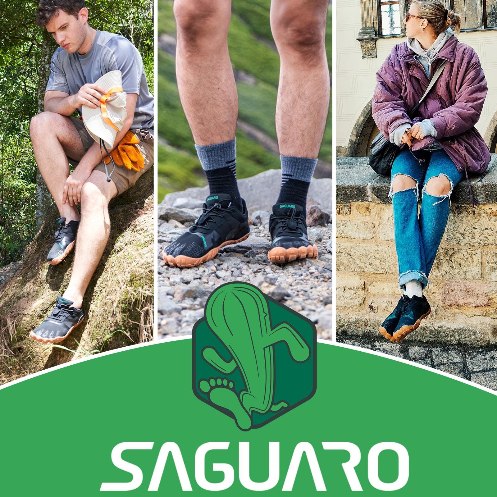 SAGUARO Scarpe Minimaliste Comode Morbide Scarpe Barefoot Leggere e Antiscivolo,Unisex-Adulto