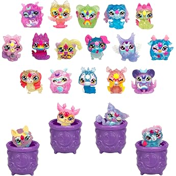 Magic Mixies Minis Shimmerverse Series Mega Pack with 4 Concealed Individual Mixies in 4 Mini Cauldrons and 5 New Teams with Unique Magical Powers