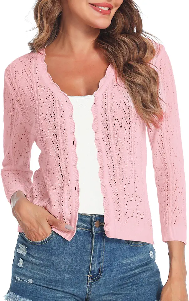 Bolero de Punto Calado Elegante para Mujer - Tallas Grandes