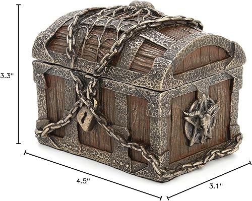 Miniatura 10 de Veronese Design 3 18" Pentagrama Cabeza de Cabra Mística Heirloom Pecho de resina fundida en frío Estatua de bronce